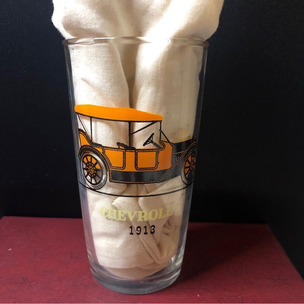 Vintage Hazel-Atlas Glass Co., Featuring An Early 1908 Ford & A 1913 Chevrolet